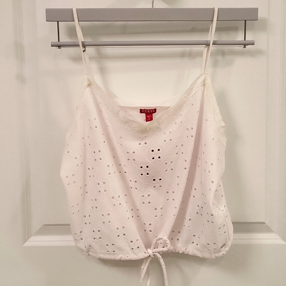 White Crop Tank Top